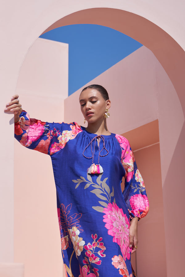 Blue Moroccan Organza Zar Set