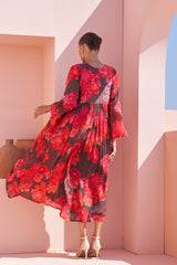 Brown Moroccan Chain Stitch Kaftan