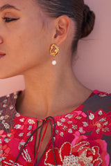 Brown Moroccan Chain Stitch Kaftan