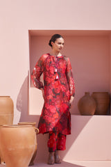 Brown Moroccan Organza Zar Set