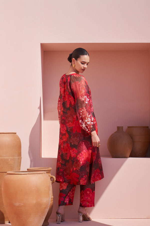 Brown Moroccan Organza Zar Set