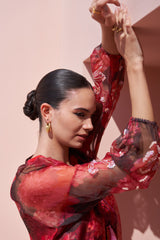 Brown Moroccan Organza Zar Set