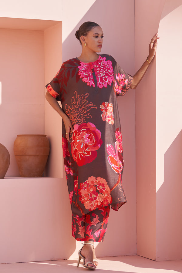 Brown All Over Moroccan Oversized Set