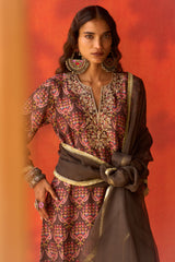 Mehrun Zari Silk Kurta Set
