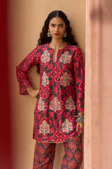 Gul Buta Silk Kurta Set