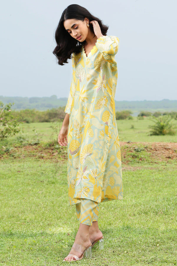 Tropical Yellow Co-ord Set