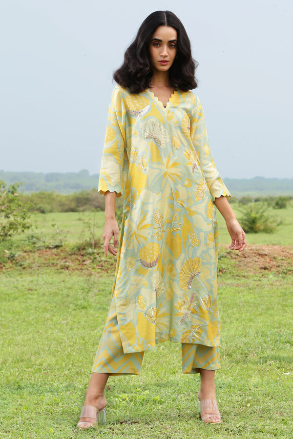 Tropical Yellow Co-ord Set