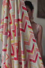 Sukhmani Gambhir In Chevron Lehenga Set