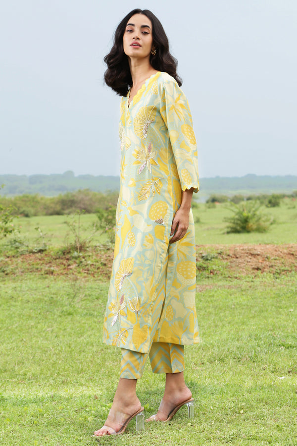 Tropical Yellow Co-ord Set