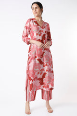 Red & Pink Kurta Set