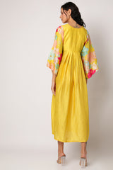 Yellow Peony Kimono Kaftan