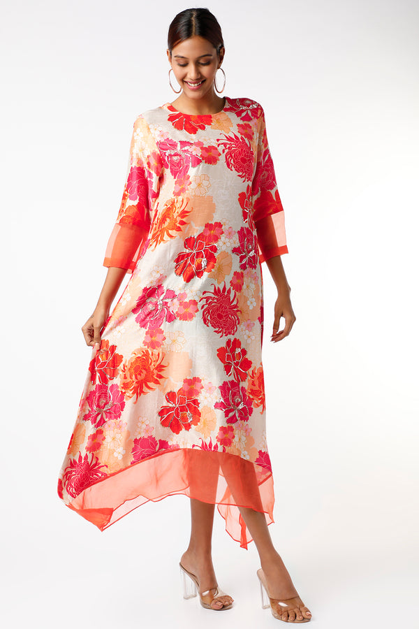 Ivory Organza Curve Style