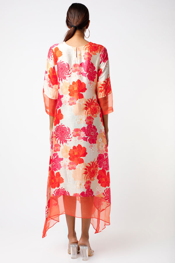 Ivory Organza Curve Style