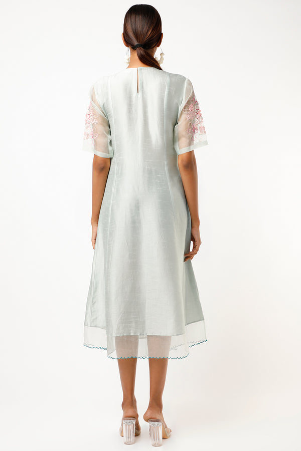 Sky Blue Hand Embroidered Tunic