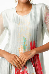 Sky Blue Hand Embroidered Tunic