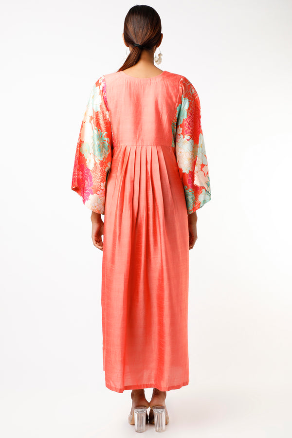 Orange Floral Printed Tunic