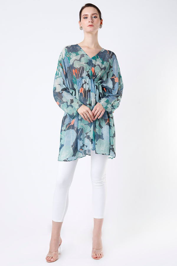 Arctic Blue Printed Top