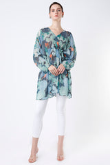 Arctic Blue Printed Top