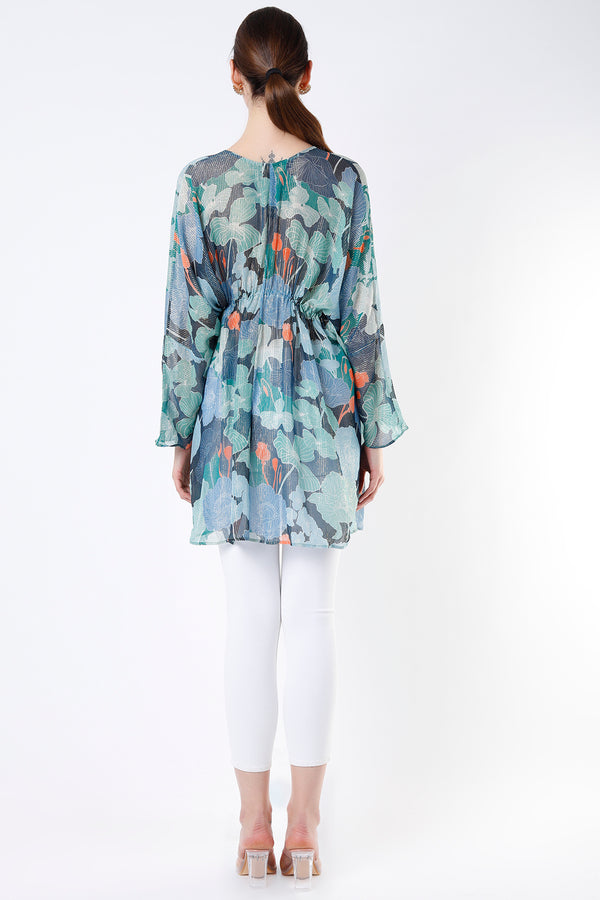 Arctic Blue Printed Top