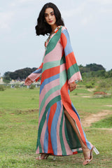 Tropical Orange Maxi Kaftan