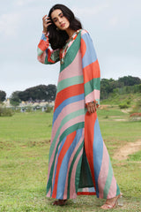Tropical Orange Maxi Kaftan