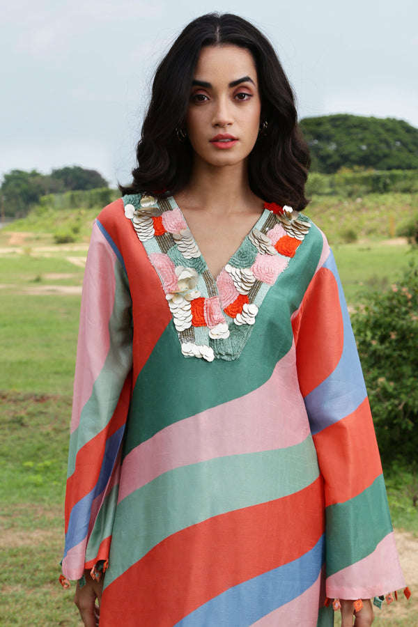 Tropical Orange Maxi Kaftan